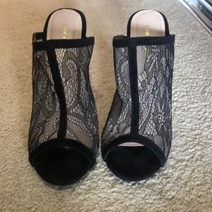 Shoe Republic LA lace and lucid block heels 9